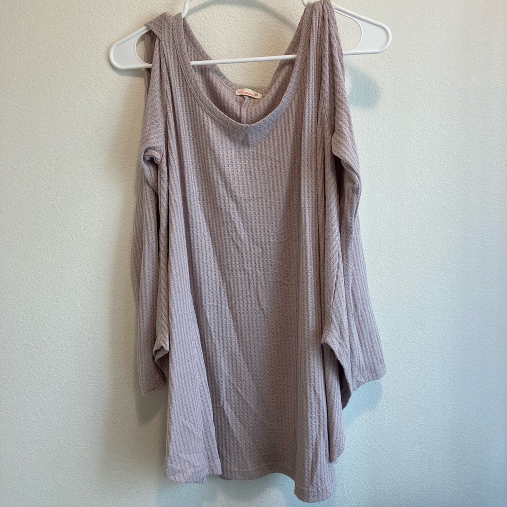 Cold Shoulder Lavender Top